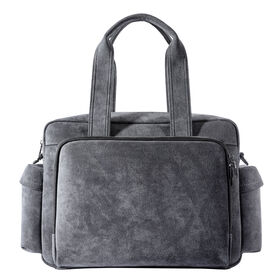 Men's Durable Laptop Briefcase with Front Pocket Shoulder Strap Shockproof Eco-Friendly Computer Bag for Business Work Office