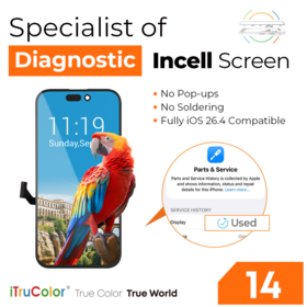 Top-tier LCD Display Screen Diagnostic Incell Screen for iPhone 14 with 1:1 Original Size
