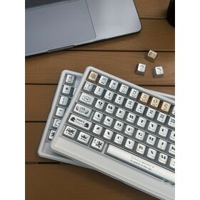 Style Occidental Blanc-Métallique Peinture OEM Profil Durable PBT Colorant-sublimation Keycaps Pour Jeu Mécanique Clavier Ensemble Complet