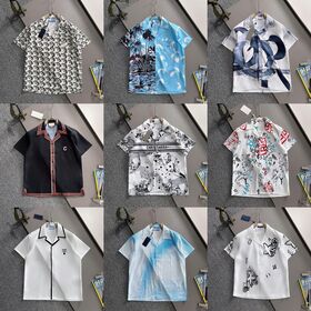 Men's Luxury Shirt Short Sleeve Blouse Designer Shirt Original Quality with Logos