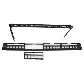 Panneau de Brassage Vide UTP 24 Ports 1U 19" Noir - Solution Pratique pour Réseau de Données