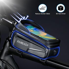Waterproof Bicycle Handlebar Bag with Touchscreen Phone Mount EVA and PU Leather Construction ISO Certified
