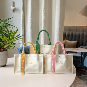 New Arrival Custom Logo Printing Large Capacity Shoulder Canvas Tote Bag for Shopping