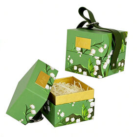 Custom Size Eco-Friendly Bronzing Stylish Cardboard Paper Partial Hot Stamping High-End Square Rigid Gift Box Magnetic Closure
