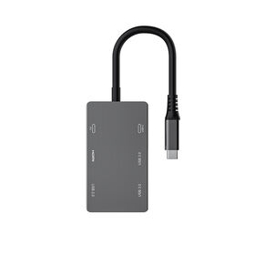 OEM,6 In 1 USB C hub with PD max 60W charging docking station,portable