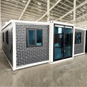 20 pieds double aile maison pliante maison de conteneur préfabriqué peut être utilisé pour la vie chez l'habitant