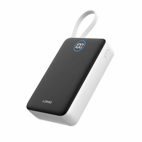 LDNIO PQ43 OEM/ODM Power Bank Portable Charger External Battery 20000mAh 65W Fast Charging Built-in USB-C Cable LED Display