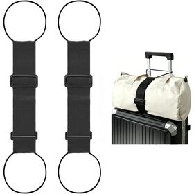 Multi Use Strong Adjustable Luggage Connector Straps for Suitcases,2 Pack Flexible Luggage Accessories Elastic Fastening Bag Strap