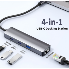 OEM ODM factory, Sunlike 7-in-1and 4 in 1 Type-C docking station, Removable design, patented product, 5Gbps data transmission