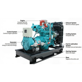 Diesel generators (10kW-3000kW) power critical infrastructure: data centers, schools, hospitals.