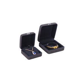 Luxury High-Back Microfiber Jewelry Box Set, Custom Logo Cases for Rings, Earrings & Necklaces