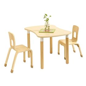 Best Quality Petal-shaped school wooden table preschool tables and chairs school furniture