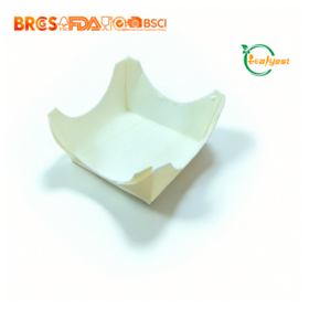 Vaso Desechable de Madera de Grado Alimenticio, Contenedor Ecológico para Mousse y Salsa con Logo y Embalaje Personalizados