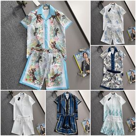 2026 Luxury Men's Tiger bowling shirt Sets Short Shorts Sleeve Shirts Beach Board Sets Summer Designer Clothes Men wholesale