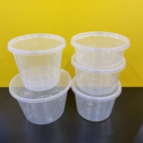 Eco-friendly Injection 350/500ml Round Shape Plastic Food Containers With Lids for Food Storage Box Transparent Microwave Safe