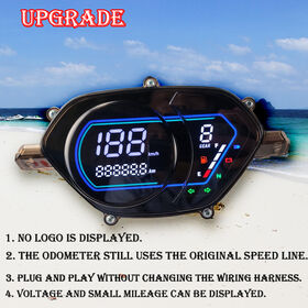 Motorcycle Digital Speedometer Multi Function Readings Plug and Play Design Durable Construction Fits Most Models