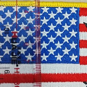 Premium Quality Embroidered Patches Sustainable Merrowed Edge 3D Design OEKO-TEX Certified 5-Pointed Star Shape Distinct Angles