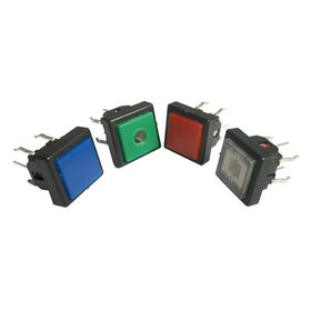 Unlocked start switch square self-locking switch square push button switch