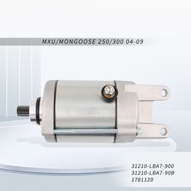 ATV Starter Motor Replacement Fits MXU Mongoose 250 300 High Torque Direct Fit Replaces OEM 31210-LBA7-900 Durable Construction