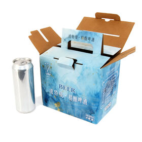 Boîte en Carton Ondulé Robuste et Pratique pour Impression UV, Entièrement Personnalisable, pour Emballage de Boissons et Papier Cadeau