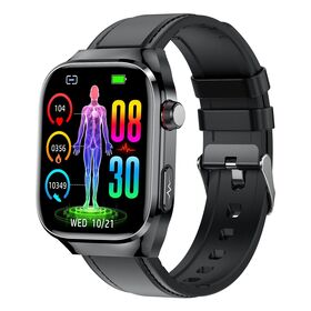 IP68 Wasserdichte Smartwatch mit 2,04 Zoll AMOLED-Bildschirm, nicht-invasiver Blutzucker-EKG-HRV-Monitor, Bluetooth-Anruf-Fitness-Tracker