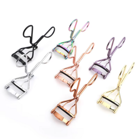 Newly style 12 Colors shiny Rose Gold Private Label Eyelash Curler Re-lift Instant Lashes Curler With Silicone Refill Pads