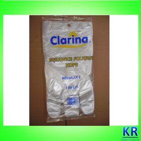 Ransparent HDPE Disposable Gloves - Lightweight, Food Safe, for Household & Industrial Use