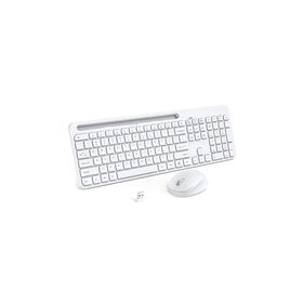 New OEM Wireless Keyboard and Mouse Combo, wireless2.4G Ergonomic USB Keyboard with Phone Holder, Full-Size,Fashion color,Office