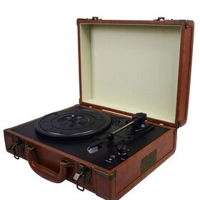 Precio de fábrica OEM personalizado tocadiscos reproductor de discos de vinilo de cuero de alta calidad jugador