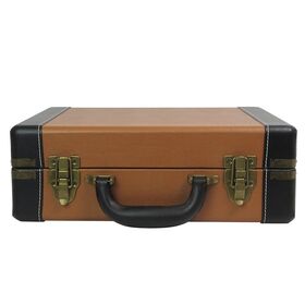Günstiger Plattenspieler im Koffer-Design mit Bluetooth - Kreatives Design, Vintage LP Musik Vinyl Retro Plattenspieler