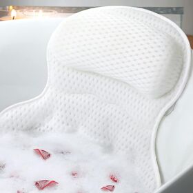 Bantal Bak Mandi, Bantal Mandi Mewah untuk Dukungan Leher dan Punggung di Bak Mandi, Sandaran Kepala Bantal Bak Mandi dengan Kain Jaring 4D Lembut