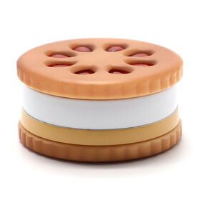 Wholesale Cookie Shaped Herb Grinder, Novelty 3-Part Spice Grinder