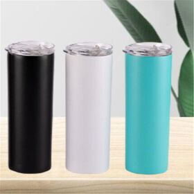Straight sublimation blanks stainless steel tumblers double wall coffee mug insulated tumblers
