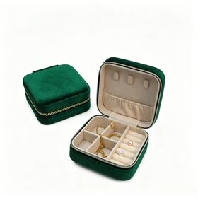 Luxury Velvet Jewelry Organizer Case Portable Mini Jewelry Storage Box for Travel & Personalized Gift Wholesale Jewelry Holder