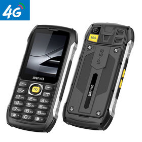4G LTE Rugged Phone 2.8 Inch IP68 Waterproof Dual SIM Dual-LED Torches Metal Bumpers SOS Emergency and Side volume key