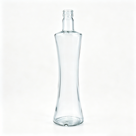 700ml Waisted Curved Clear Glass Liquor Bottle Standard for Spirits, Liqueurs & Craft Beverages