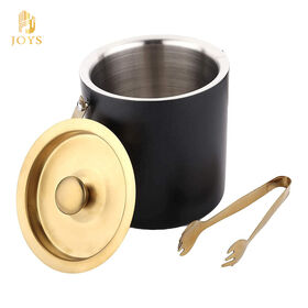 Cubo de Hielo de Acero Inoxidable de Alta Calidad con Asa, Cubo de Hielo Ecológico