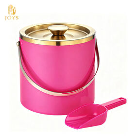 Ember Es Mewah Terisolasi Stainless Steel Berlapis Emas Pink - Bak Bir Desain Unik Minuman Portabel