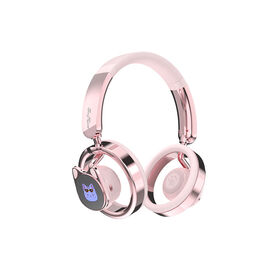 Headphone Telinga Kucing SayRose Starry Light RJ-98 Pink HiFi HD Voice Tahan Air IPX-5 untuk Olahraga