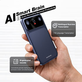 Enregistreur Vocal Intelligent Portable 16Go Alliage d'Aluminium Bluetooth 5.3 Traducteur en Temps Réel Écran Tactile Conforme ROHS