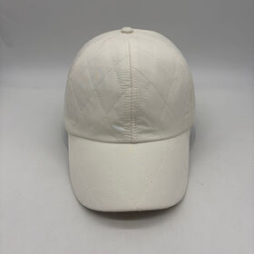 Unisex Curved Brim Polyester Baseball Cap Adjustable Stock Color Beige Sport Outdoor