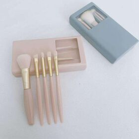 New Design New Travel Makeup Brush Set with Mirror Soft Hair Powder Eye Shadow Brush