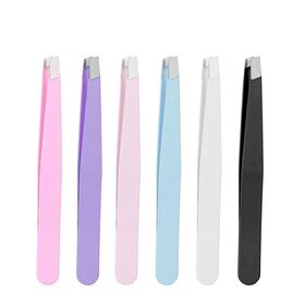 Novel design Tweezers Eyebrow Clip Shaping Plucking Stainless Steel Design Flat Slanted Edges Precise Hair Removal Beard Trimming