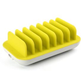 7 port desktop home restaurant portable electronic multi usb public tablet cell phone charging station for multiple devices