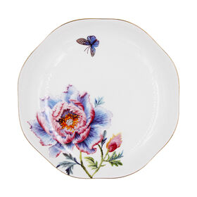 Assiette de Dîner Premium en Porcelaine Fine 8" - Vaisselle de Luxe Durable pour la Maison avec Artisanat 3D en Relief