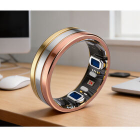 Titanium ECG+EDA Smart Ring | 5ATM+IP68 Waterproof | Clinical-Grade Stress Wellness & Sleep Bio-metric Monitor Nordic ring