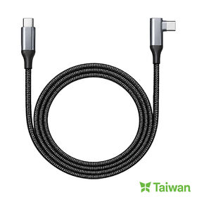Cabo de Carregamento e Sincronização USB C para USB C em Ângulo Reto de 90 Graus (60W / 3A)
