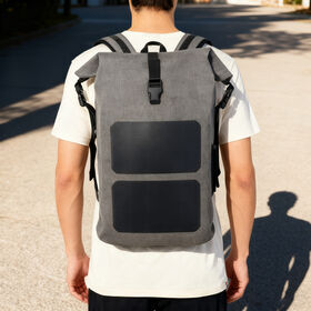Roll Top Backpack Solar Panel Charger Laptop Bags Backpack Business Travel Backpack for Men Floating Dry Backpack Outdoor Bag