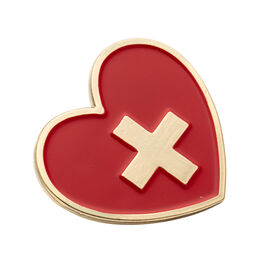 Factory Custom Zinc Alloy Heart Shape Lapel Pin Badge with Enamel Color Fill Gold Plating for Corporate Gifts and Souvenirs