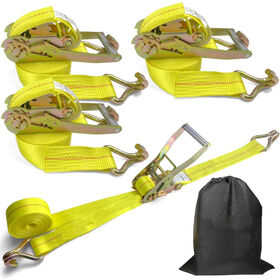 Ratchet Strap Heavy Duty 2"x15' Ratchet Strap 11023 Lbs Break Strength Ratcheting with J-Hook Cargo Straps for Truck Trailer Move